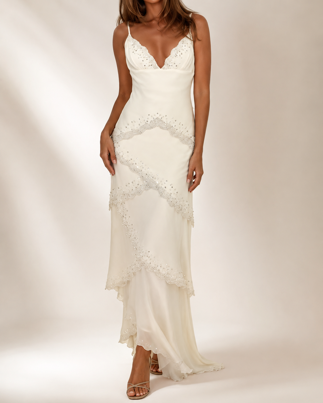 Ivory Cascade Gown