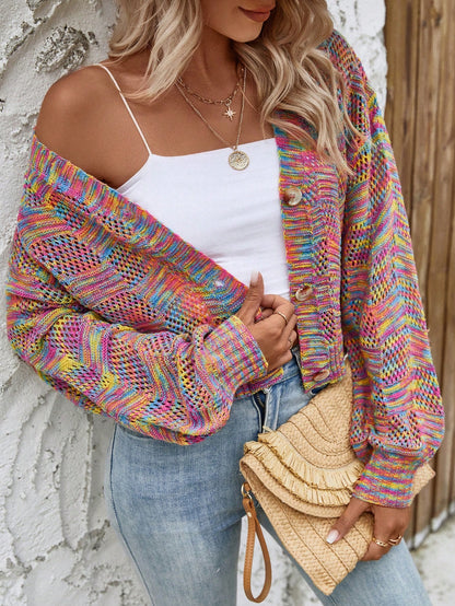 Dye Drop Shoulder Cardigan
