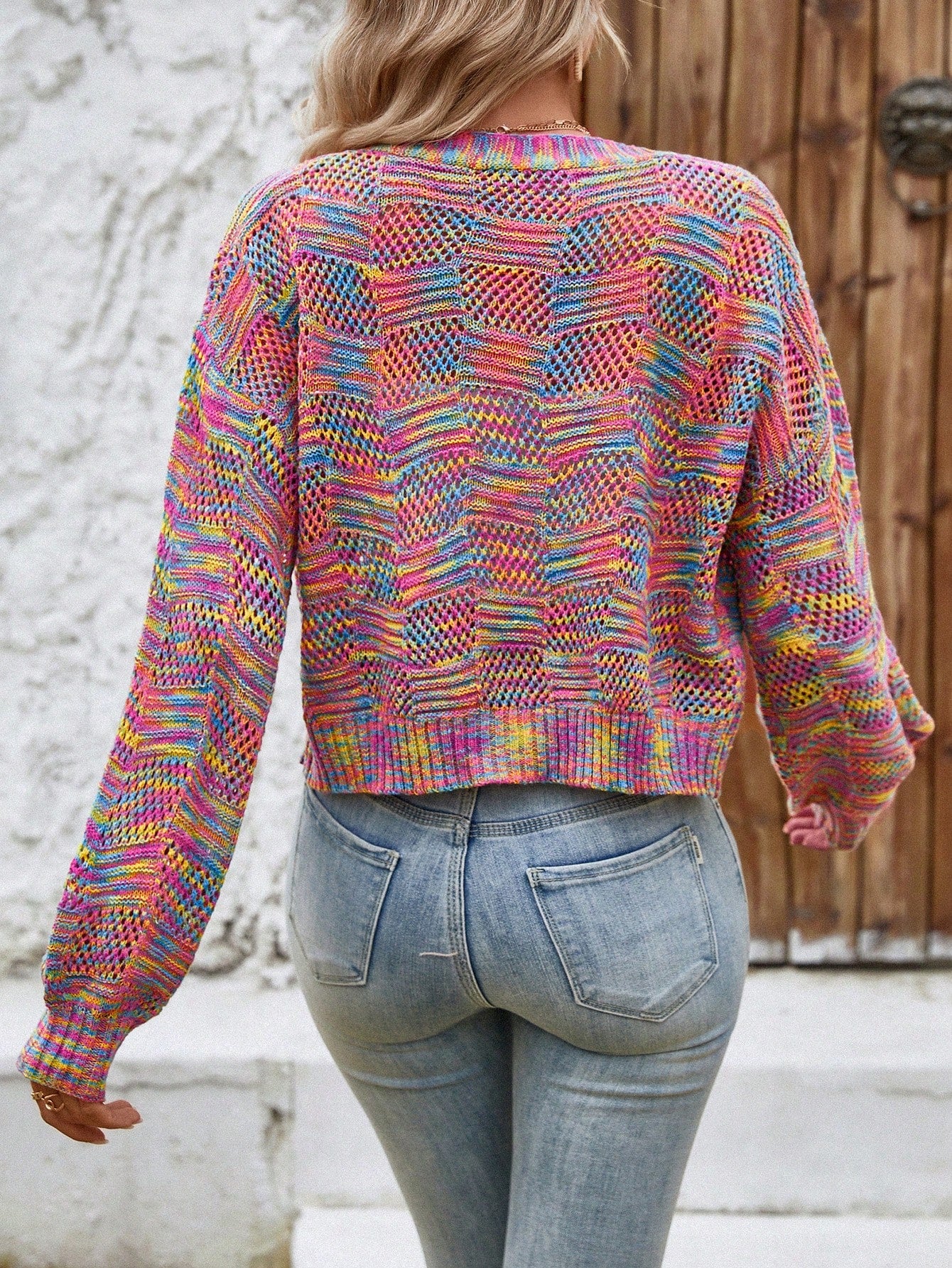 Dye Drop Shoulder Cardigan