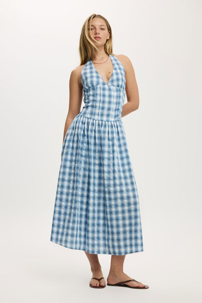 Kaity Halter Midi Dress