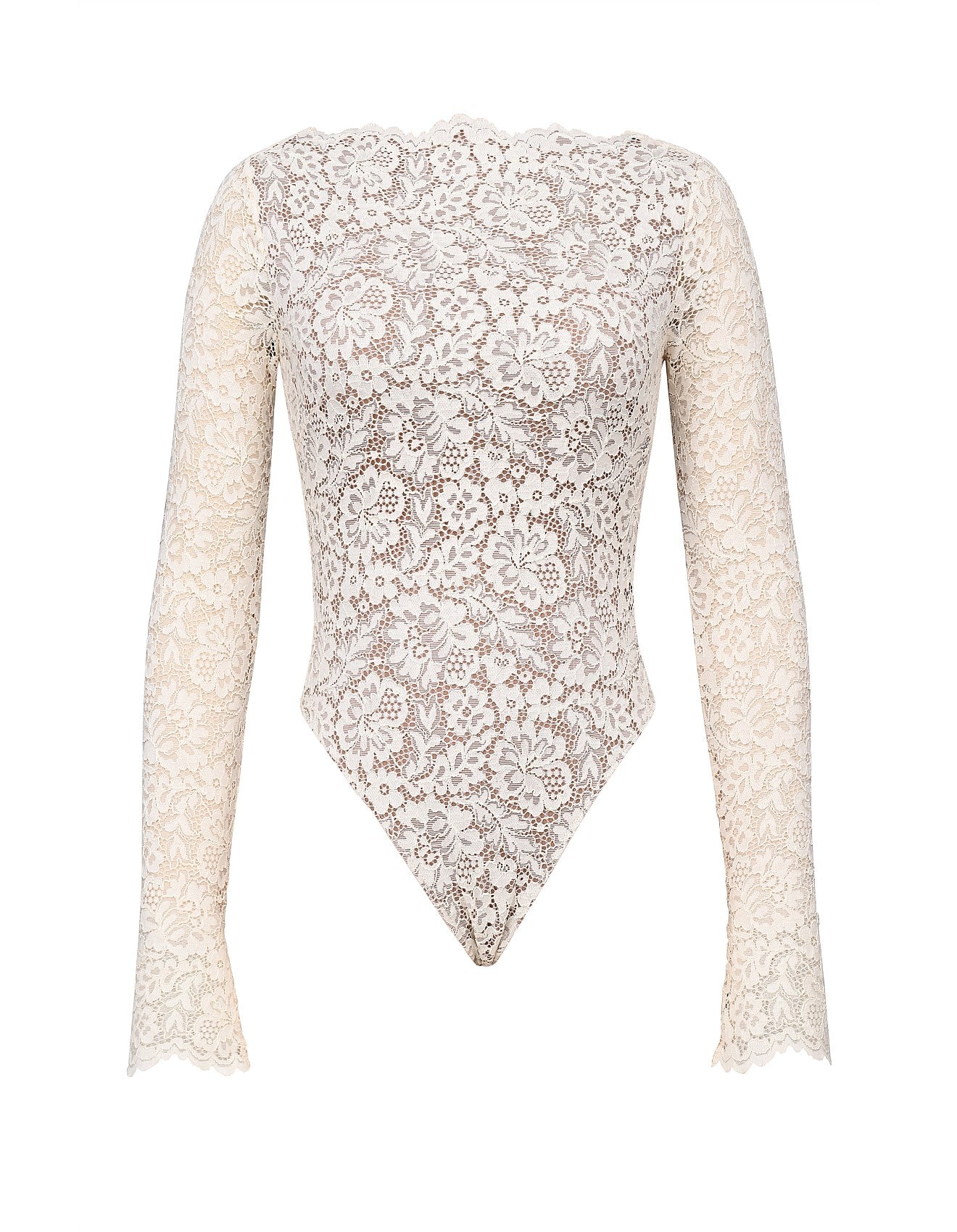 Ellie Vintage Ivory Lace Long Sleeve Bodysuit