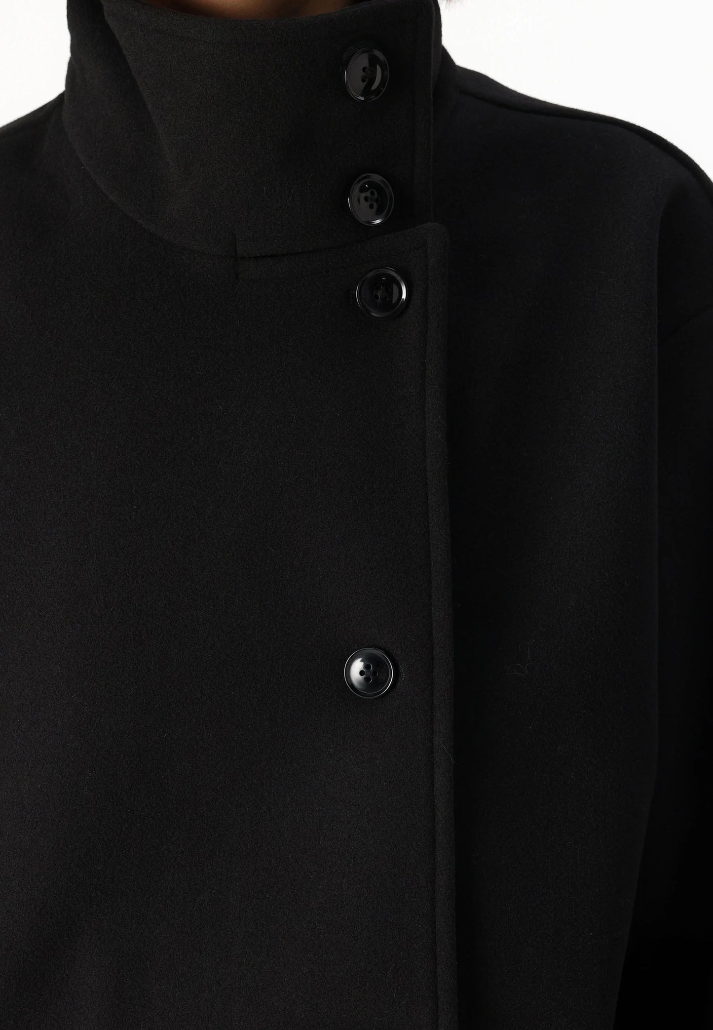 Short Felt Trench Coat