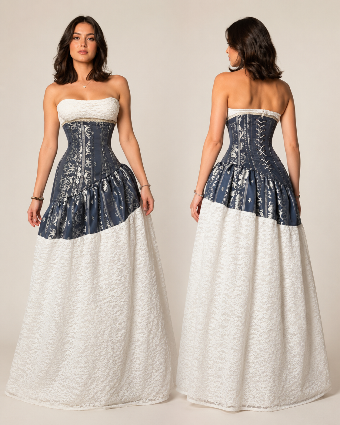 Ornare Damask Ball Gown