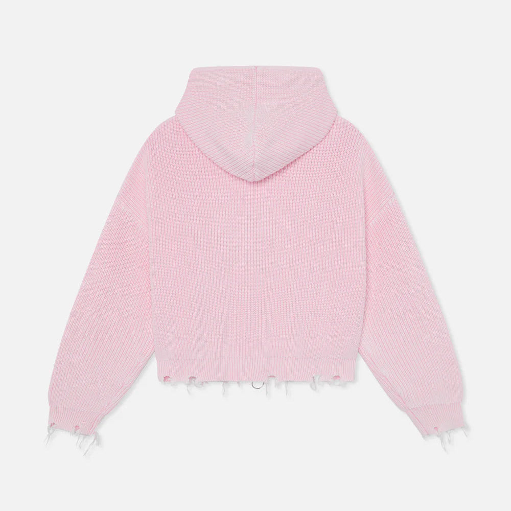 Light Pink Buzz Knit Zipper