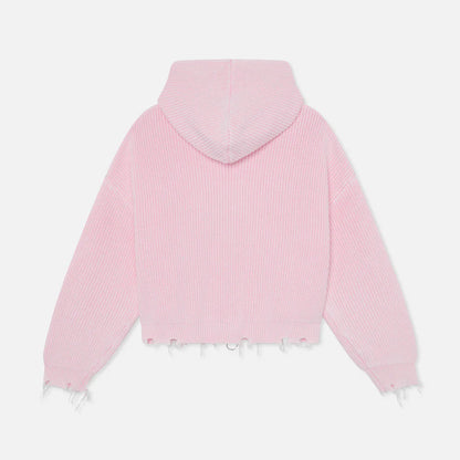 Light Pink Buzz Knit Zipper