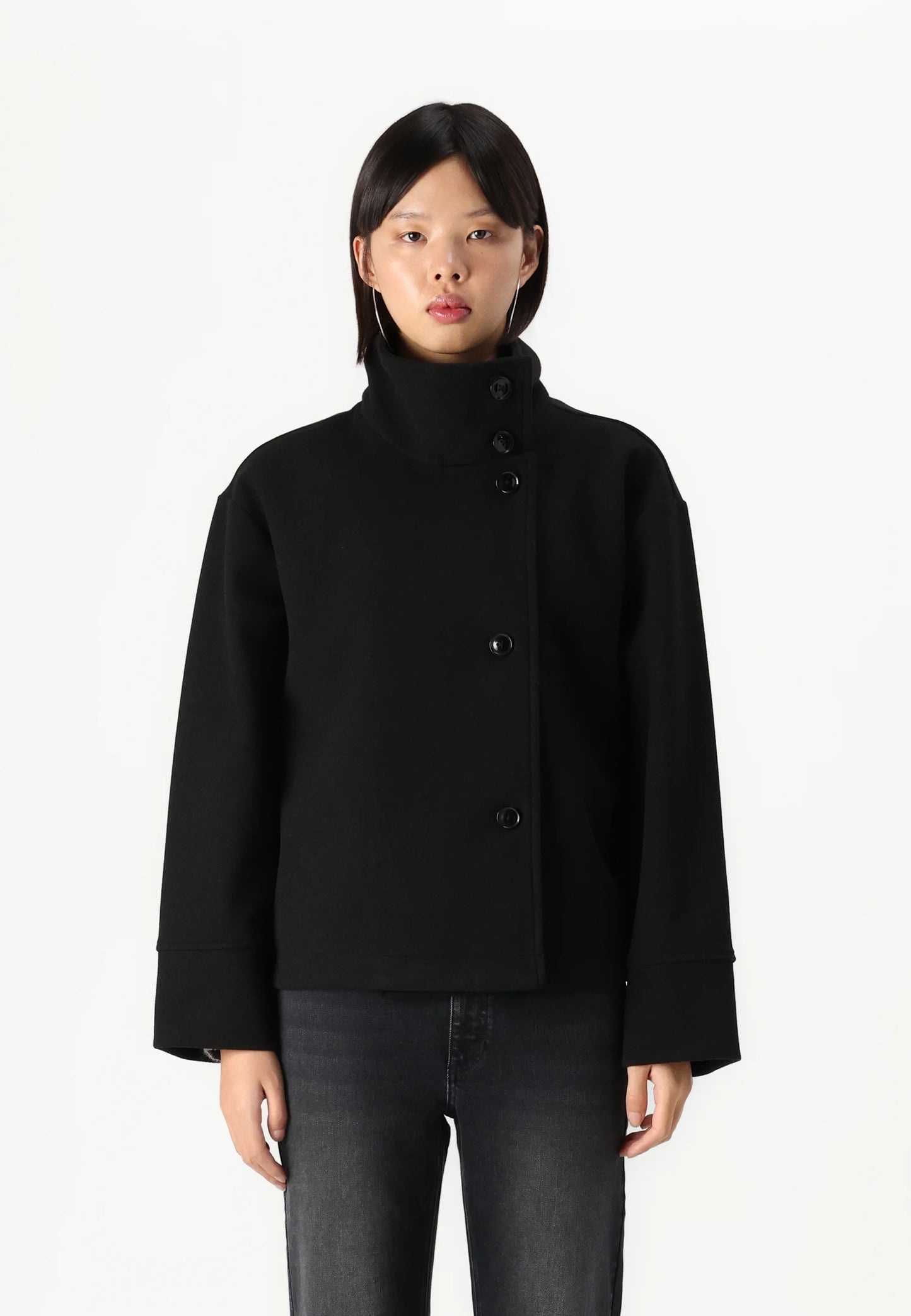 Short Felt Trench Coat