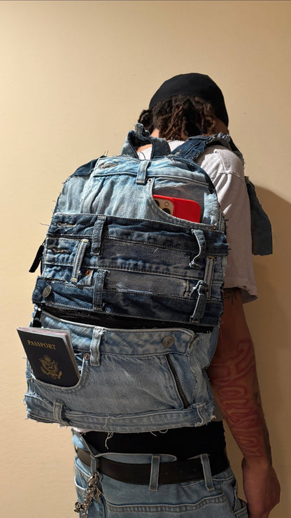 Denim Backpack
